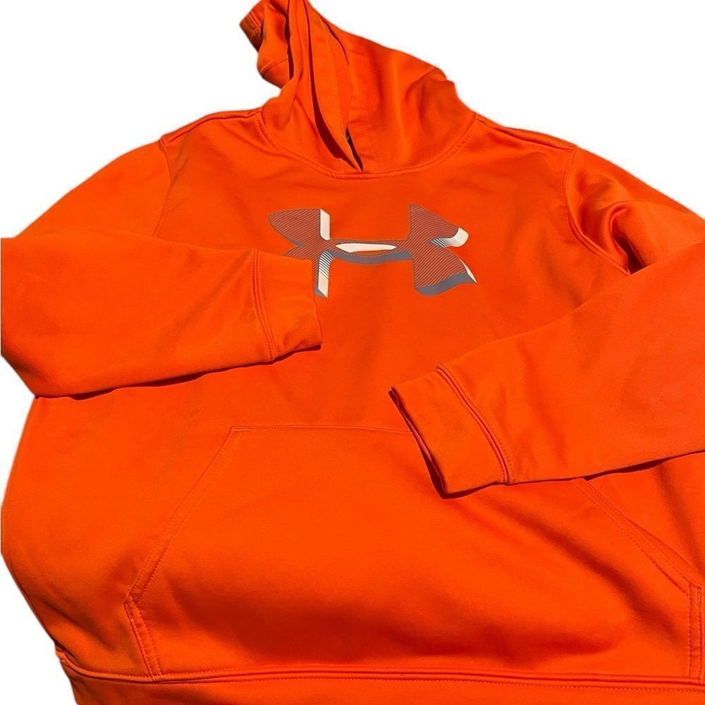Under Armour Vibrant Orange Pullover size youth XL excellent condition